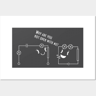 Physics joke: kawaii circuit humor. Posters and Art